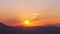 4K time lapse footage: sunset over the Crimean mountains