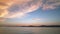 4k Time lapse footage sunset or sunrise beautiful light of nature scenery sky and clouds with reflection in the sea and clouds