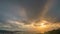 4K Time lapse of Majestic sunset or sunrise landscape Amazing light of nature cloudscape sk