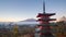 4K Time lapse of Mt. Fuji with Chureito Pagoda in autumn, Japan