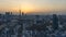 4k time lapse of night to day sunrise scene at Tokyo city skyline with Tokyo Tower