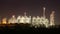 4k Time-lapse of Oil refinery industrial plant at night, Thailand