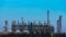 4k Time-lapse of Oil refinery industrial plant with sky