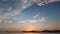 4k Time Lapse sunset or sunrise beautiful light of nature scenery or sunrise sky with reflection over sea and clouds flowing.
