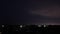 4K Time Lapse Timelapse Night View Dark Cloudy Rainy Sky. Night Starry Sky Above Town During Storm. Dramatic Sky With