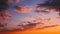 4K Time-Lapse In Yellow, Orange, Pink Colors. vibrant colors sunrise Sky With Fluffy Clouds. Sunset Sky in pink orange