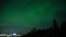 4K timelapse of aurora borealis in northern Sweden with dancing green