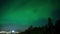 4K timelapse of aurora borealis in northern Sweden with dancing green