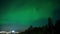 4K timelapse of aurora borealis in northern Sweden with dancing green