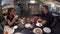 4k Timelapse couple eating traditional Hotpot meal, variety food restaurant