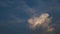 4k Timelapse cumulonimbus thick white clouds in blue sky