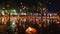 4K Timelapse of Floating lanterns and People in Yee Peng Festival or Loy Krathong celebration