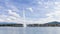 4k Timelapse of Geneva water fountain (Jet d\'eau) in Geneva, Switzerland.