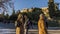 4K timelapse of people near the hill of Acropolis