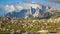 4K Timelapse rolling clouds over mountain peak, Dolomites Alps, Italy