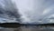 4K-Timelapse Sky with clouds Rain over the Mekong River, Ubon Ratchathani Province, Thailand