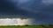 4K-Timelapse storm clouds and heavy rain. Timelapse of the beginning of a thunderstorm