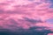 4k Timelapse Toned Blue Pink Magenta Colors Sky Sunset Sunrise Background. Colorful Cloudy Magenta Sky With Fluffy