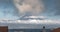 4k Timelapse Video clip of Mount Pico Volcano, Pico island azores. Time Lapse view towards ocean with clouds passing by