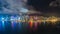 4k timelapse video of Victoria Harbour in Hong Kong at night