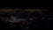 4K Top view from airplane window at night. Plane flying above China. Aerial