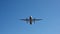 4K Turboprop plane landing flying overhead