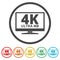 4K tv sticker set