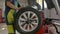 4K tyre fitter disattaches the wheel after the diagnosis