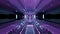 4K UHD 3d illustration of sci fi purple tunnel