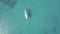 4K UHD Aerial view of a boat mooring in Keri bay in Zakynthos Zante island, in Greece - Log