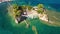 4K UHD Aerial view of Cameo Island in Zakynthos Zante island in Greece