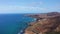 4K UHD aerial view wild coastline near Calheta in Santiago - Cape Verde - Cabo Verde