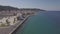 4K UHD Aerial view of Zakynthos city in Zante island, in Greece - log