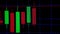 4K, UHD, Candle stick graph chart with indicator showing bullish point or bearish point, up trend or down trend of price of stock