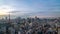 4K UHD time lapse day to night of Tokyo city skyline view and building at Japan with sunset and colorful skyline. Beautiful of clo
