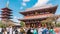 4K UHD time-lapse of people walking in Senso-ji temple in Asakusa Tokyo, Japan. Japanese tourism landmark
