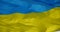 4k Ukraine flag is fluttering in wind.