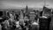 4K UltraHD A beautiful timelapse of nightfall in the heart of Manhattan in Black and White