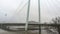 4K UltraHD Early morning mist at the the Margaret Hunt Bridge in Dallas