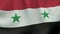 4K UltraHD Loopable waving Syrian flag animation