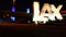 4K UltraHD Los Angeles Airport sign (LAX) after dark