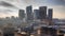 4K UltraHD Misty view of Los Angeles city center