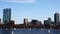 4K UltraHD Timelapse Boston skyline with sailboats