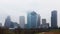 4K UltraHD Timelapse of a foggy Houston skyline