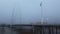 4K UltraHD Traffic on the Margaret Hunt Bridge on foggy morning in Dallas