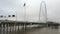 4K UltraHD Traffic moves over Margaret Hunt Bridge in Dallas