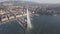 4K ungraded Aerial footage of Geneva city water fountain in Switzerland -UHD