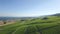 4K ungraded Aerial footage of Vineyard fields between Lausanne and Geneva in Switzerland -UHD