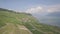 4K ungraded Aerial footage of Vineyard fields in Terrasses de Lavaux near Lausanne in Switzerland - UHD