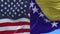 4k United States of America USA and Bosnia and Herzegovina National flag.